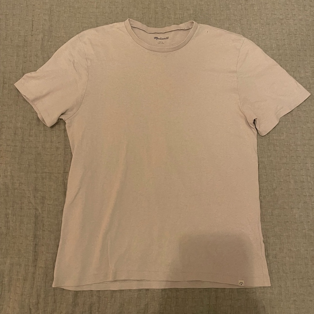 Madewell Stone Colored T-Shirt (L-Large)